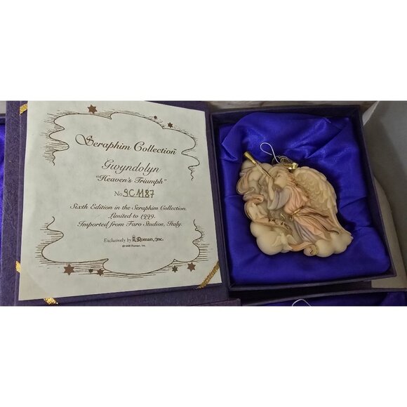 5 Seraphim Collection by Roman Angel Ornaments Italy LE w/ Box & Certificates - Picture 5 of 7